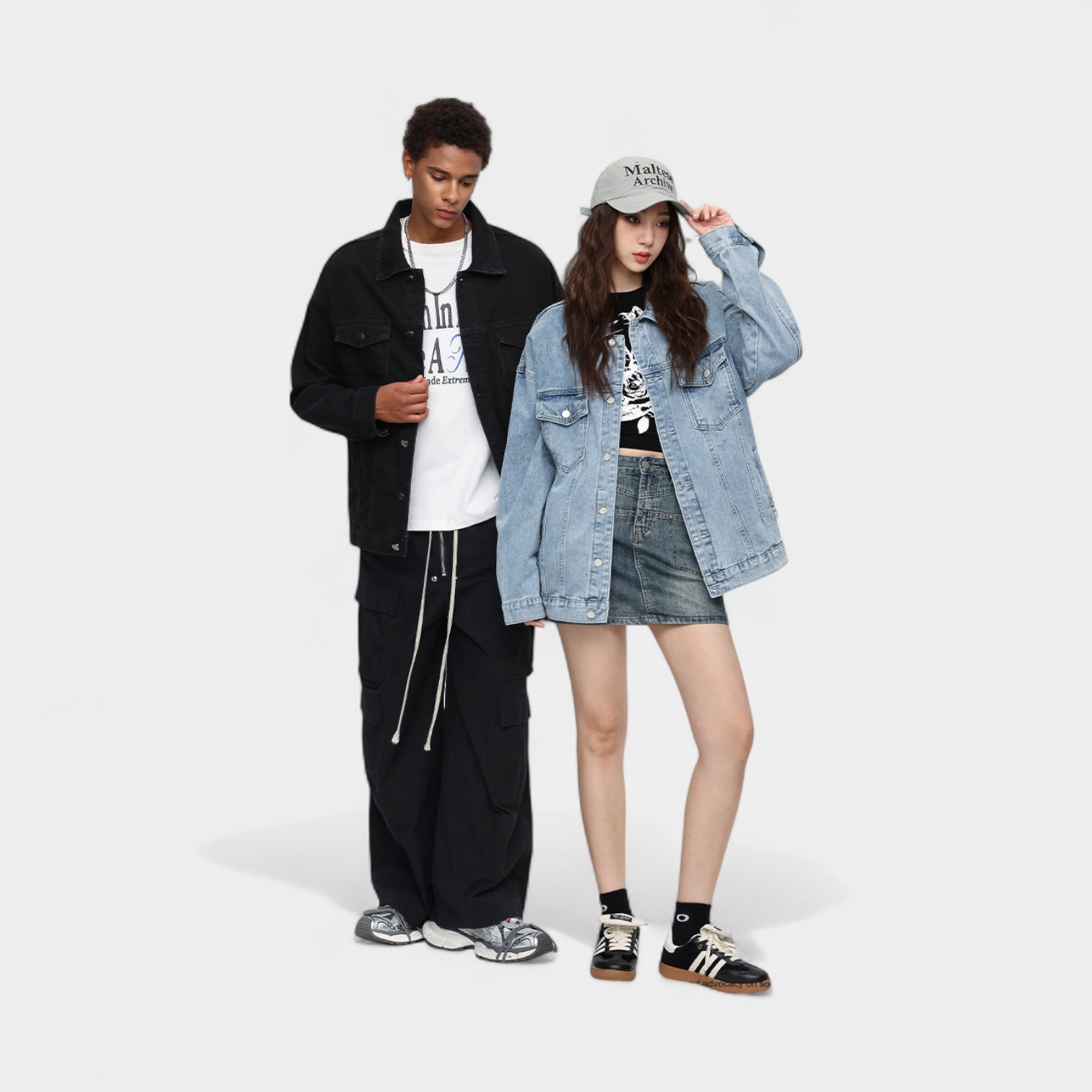 Unisex Oversized Jeansjacke mit langen Ärmeln – Bild 2