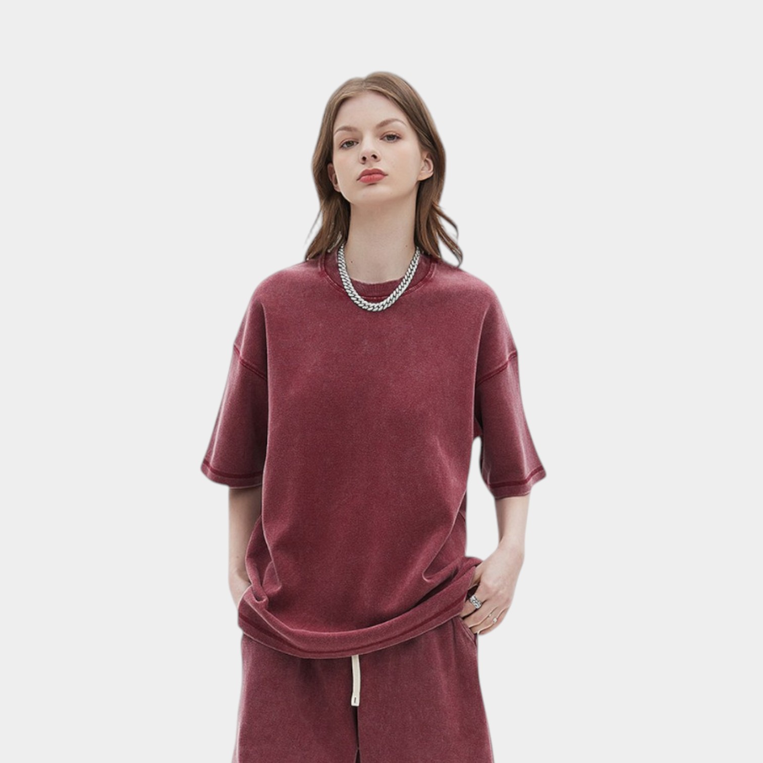 Unisex T-Shirt mit lockerer/weiter Passform und kurzen Ärmeln – Bild 6