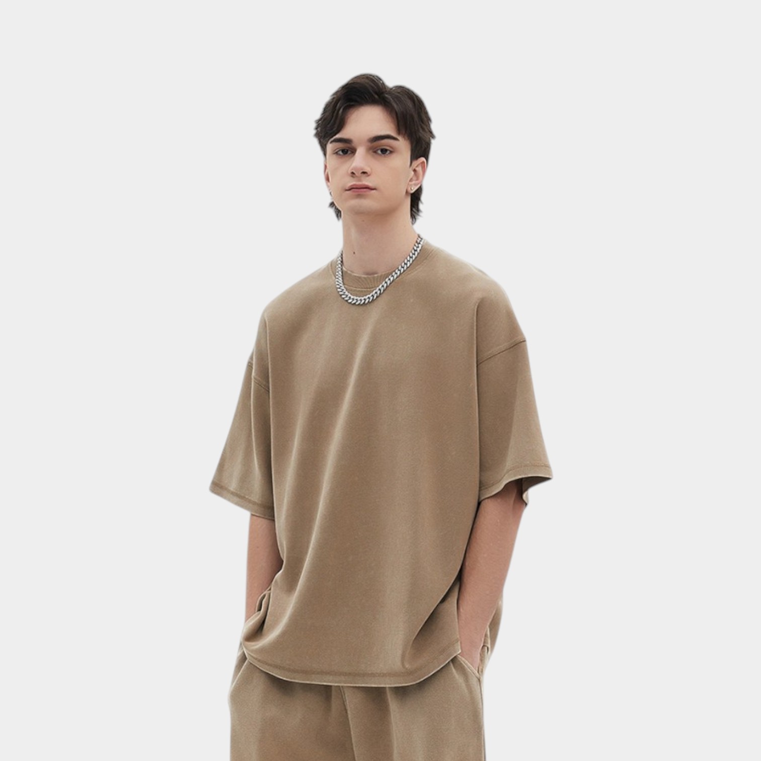 Unisex T-Shirt mit lockerer/weiter Passform und kurzen Ärmeln – Bild 2