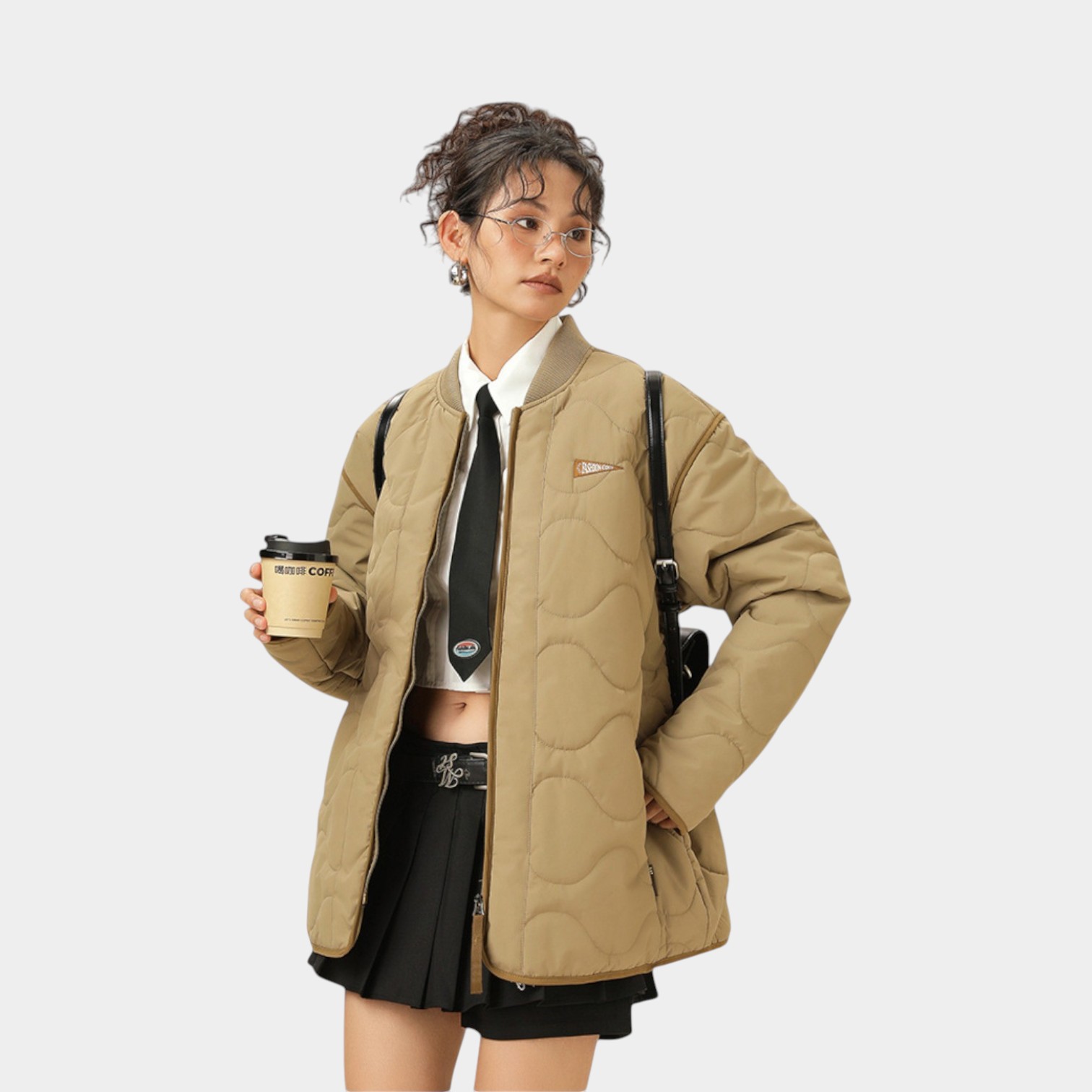 Damen Regular Fit Langarm Steppjacke – Bild 4