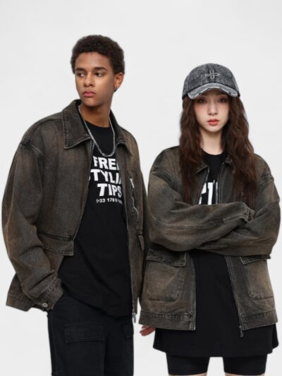 Unisex Regular Fit Long sleeves Denim Jacket