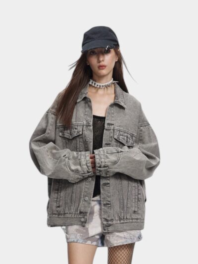 Women's Oversized Long sleeves Denim Jacket