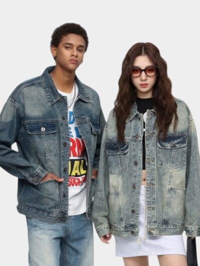Unisex Oversized Long sleeves Denim Jacket
