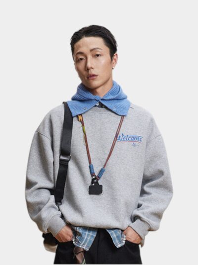 Hong Kong Style Trendy Brand Turtleneck Sweater Men's Spring and Autumn Long Sleeve Vintage Letter Printed T-Shirt