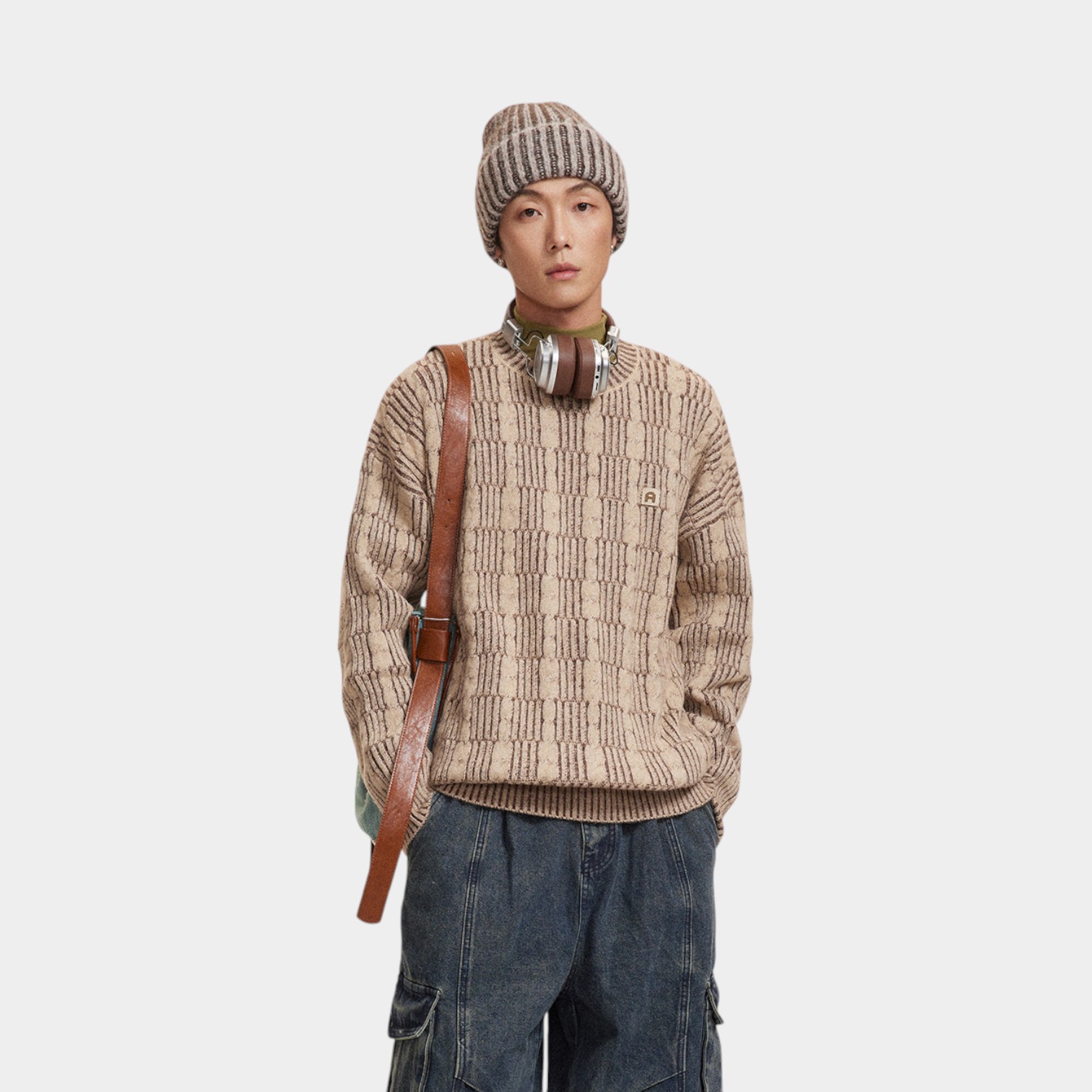 Hong Kong Style Retro Niche Design Lazy Style Trendy Brand Knit Sweater American Style Twist Loose Casual Sweater