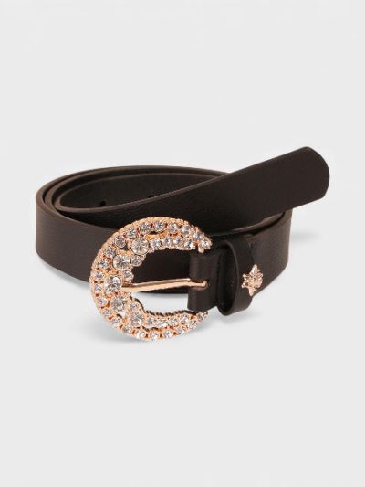 2023 New Bee Diamond Belt Cross-border Women Sweet Belt Black Women's Belt Factory Spot Outlet