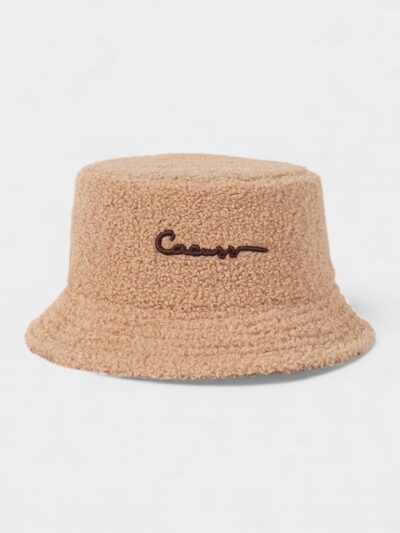 Fisherman hat spot wholesale winter lamb wool warm basin hat big head circumference solid color hat Japanese Tide brand wide brim basin hat