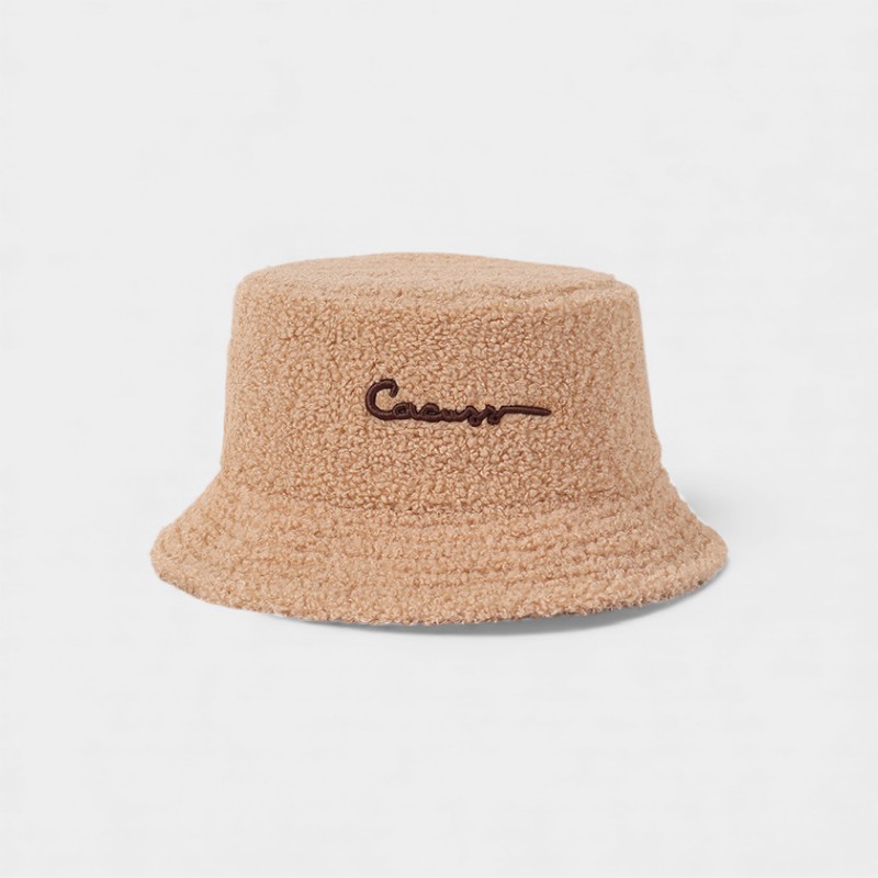 Fisherman hat spot wholesale winter lamb wool warm basin hat big head circumference solid color hat Japanese Tide brand wide brim basin hat