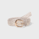 New colored diamond transparent pvc pin buckle ladies belt fashion sweet cross-border spot AB color rhinestone runway belt