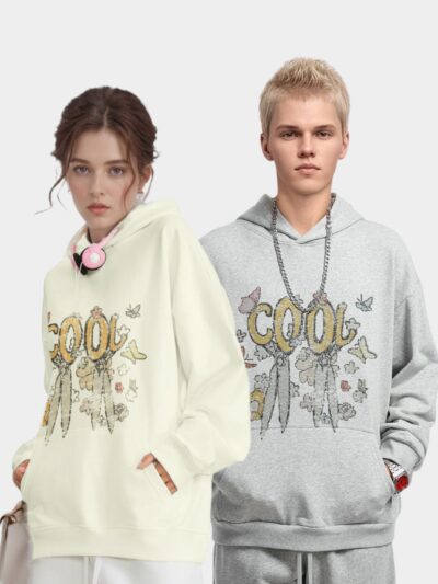 BE Men's Wear | Autumn 2024 American Tide Brand Buyer's Shop Butterfly Flowers Hooded Clothes for Men and Women