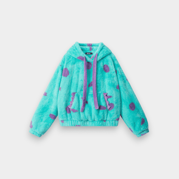 HeyHenry2024 autumn and winter European and American fun funny cute dinosaur little monster polar fleece warm sweater women