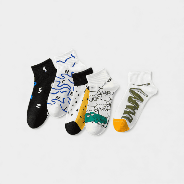Socks for Boys Teenagers Students Pure Cotton Odor-proof Sports Socks Summer Thin Short Socks Junior High School Students Basketball Fashionable Socks for Boys