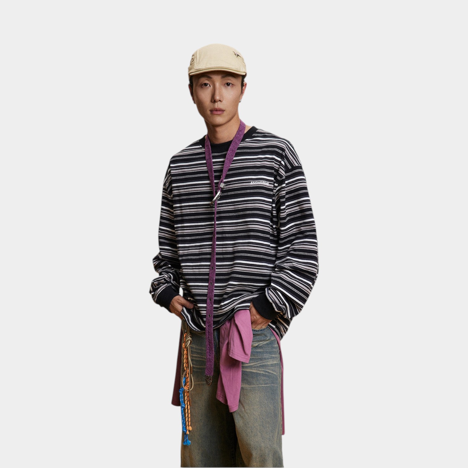 Herren Sweatshirt mit Textdruck und langen Ärmeln – Bild 2