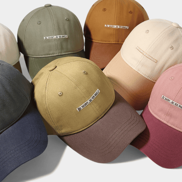 Spring and Summer new pure cotton baseball cap women's fashion contrast color soft top peaked cap men's outdoor casual all-match sun hat