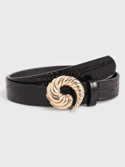 New conch texture exquisite crocodile pattern patent leather chic women's belt in stock fashion European and American business PU women's belt