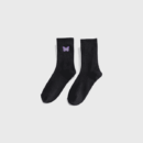 New Embroidered Bow Women's Socks Women's High Barrel Korean Style Fashionable Socks High Waist Simple Black and White Solid Color Distinctive Stockings