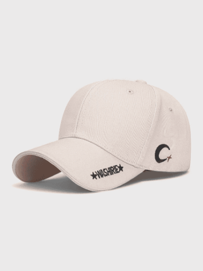 Spring and Summer New Embroidered Crescent Korean Baseball Cap Young Men and Women Couple Sunscreen Sun Hat Student Hat
