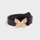Butterfly Diamond-embedded flat Women's sweet all-match PU belt PVC sweet y2g belt
