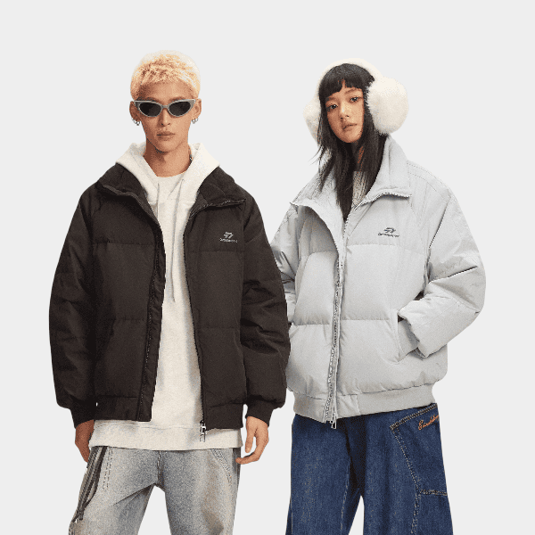 CATTEE White Duck Down Rhomboid Down Jacket for Men and Women Winter Fashion All-match Lightweight Warm Couple Baseball Jacket Coat