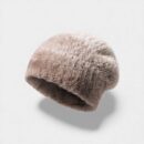 Autumn and winter New knitted hat women's Korean-style loose big head circumference pile hat fashion gradient thickened warm velvet hat