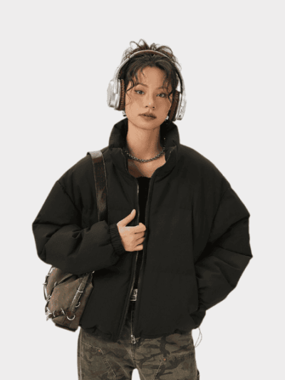 Jack Chuanyang Cotton Coat Women's Winter Thickened Short American Casual Collar Bread Suit Water-repellent Cotton Coat Coat