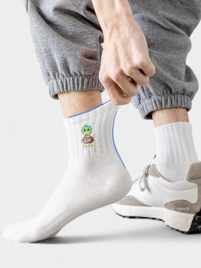 Boys socks summer thin cotton deodorant sweat-absorbent socks summer sports Xinjiang cotton tube white cute socks