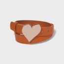 New smooth love plate buckle belt ladies black fashion punk Street cross-border Factory Direct spot belt