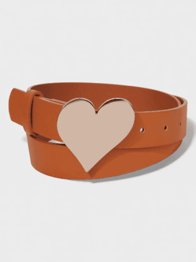 New smooth love plate buckle belt ladies black fashion punk Street cross-border Factory Direct spot belt