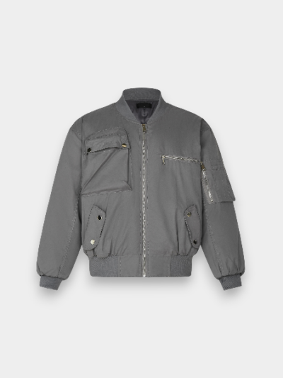 MADEEXTREME Autumn and Winter Simple Style Solid Color Loose Street Retro Thin Bomber Jacket Coat for Men and Women