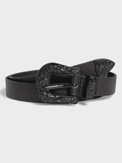 New Ladies Spray Paint Buckle Western Handsome Fashion Carved Vintage PU Belt Neutral Personality Trendy Women's Belt