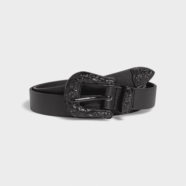 New Ladies Spray Paint Buckle Western Handsome Fashion Carved Vintage PU Belt Neutral Personality Trendy Women's Belt