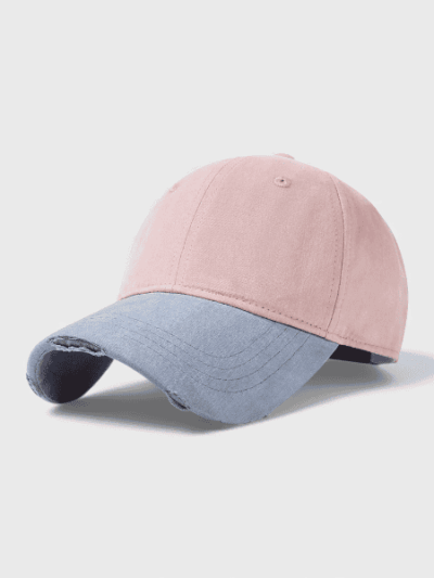 Spring and Summer new baseball cap Women's soft anti-collision color sun protection hat fashion ripped cotton peaked cap outdoor leisure hat men