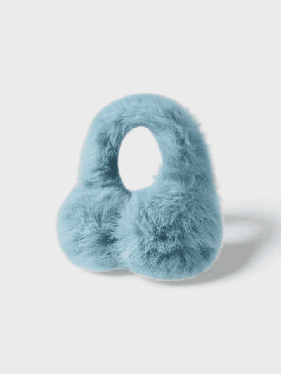 Winter Imitation Rabbit Fur Plush Earmuffs Women's Cute Solid Color Warm Anti-freeze Ear Cover Foldable Student Anti-freeze Ear Cover