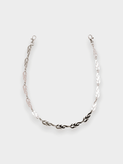 New silver metal ladies ins pants chain punk hip hop cross-border flame waist chain spot factory direct sales