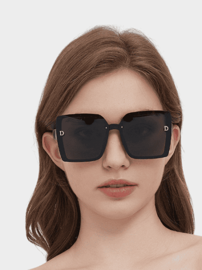 Women's Korean-style high-grade ins sun protection sunglasses new box sunglasses UV protection PC sunglasses