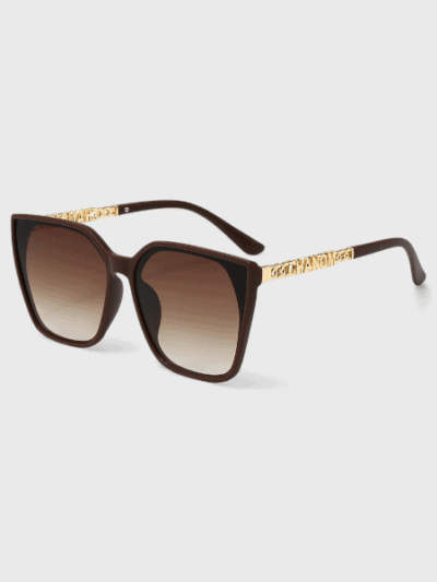 New Box Sunglasses Women's High Sense 2025 New UV-proof All-match Sunglasses Letter Mirror Leg Glasses