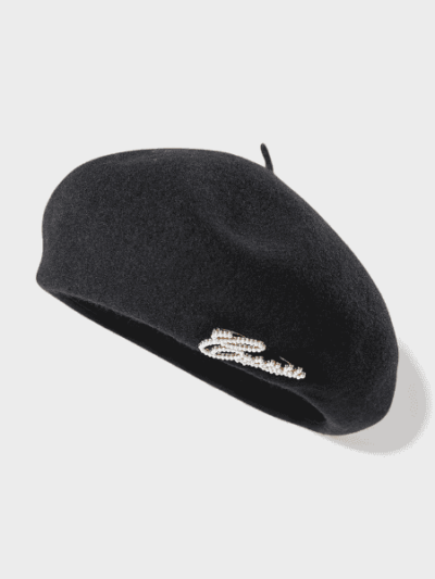 Berets Autumn and Winter Letter Badge Berets Korean Style Fashionable Fashionable Face Showering Cap Women's Japanese Style Vintage Painter Cap