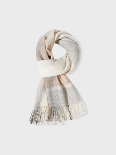 Autumn and Winter new women's scarf pure wool warm scarf Korean style versatile plaid color matching scarf large size shawl