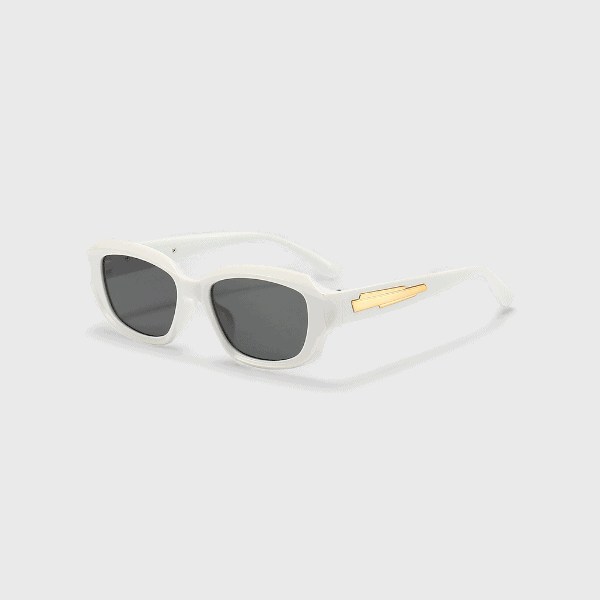 Rectangular blue tea piece future technology black and white sunglasses men and women layered hip hop glasses Photo Sunglasses
