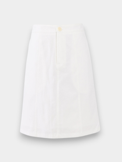 Orange Silk Women's Clothing# American Style Retro White Skirt A- Line Skirt Simple Fashionable All-Match Hip Skirt Casual Skirt for Women