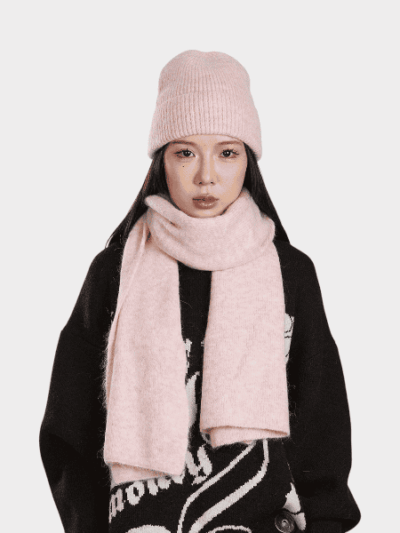 2023 autumn and winter pure color alpaca warm scarf new fashion gift scarf factory wholesale quality knitted scarf