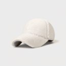 Solid Color Lamb Wool Baseball Cap Women's Autumn and Winter New Warm Student Cap Outdoor Simple All-match Casual Cap