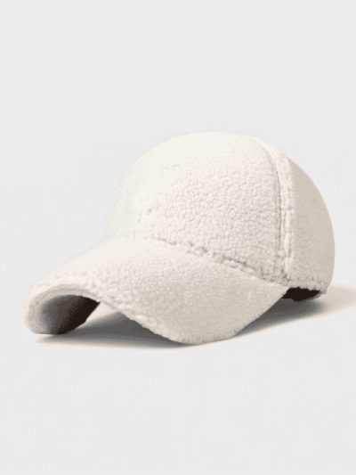 Solid Color Lamb Wool Baseball Cap Women's Autumn and Winter New Warm Student Cap Outdoor Simple All-match Casual Cap