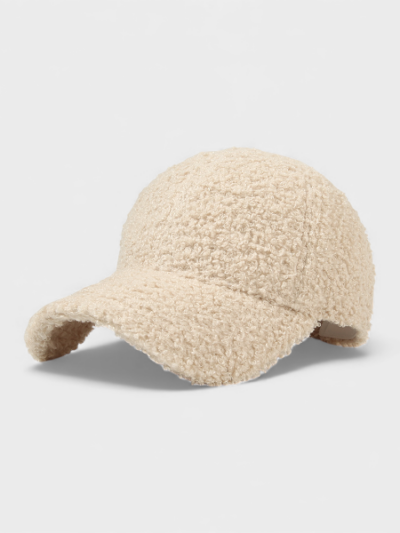 Light Plate Lamb Wool Hat Men's and Women's Autumn and Winter Korean Style Trendy All-match Cap Outdoor Windproof Warm Solid Color Hat