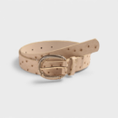 New beige ostrich retro carved buckle fashion women's outdoor belt cross-border PU leather all-match spot belt