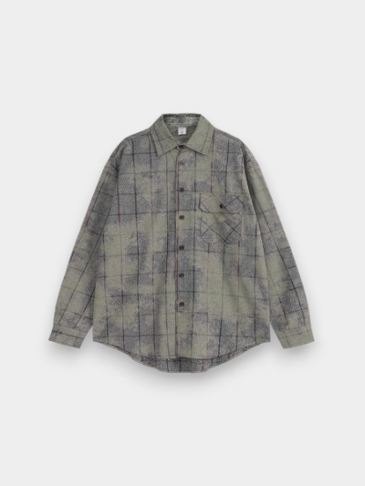 Inf Men's Wear | Batik Plaid Shirt 2024 Autumn and Winter New Retro Trendy Brand Casual Loose Long-Sleeved Shirt Jacket