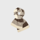 Autumn and Winter New Scarf Women's Korean-style Fashion Contrast Knitted Scarf Maillard Warm Skin-friendly Velvet Scarf for Students