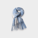 Blue Plaid Mauhair Scarf Women's Autumn and Winter High-end Sense Shawl Dual-use Korean-style Warm All-match Student Scarf