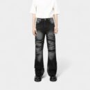 Nirben Denim | American Retro Washed Micro-La Jeans Men's Fashion Brand High Street Loose Straight All-Match Pants
