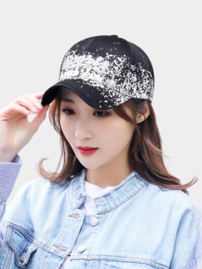 Spring New Trendy Baseball Cap Fashion Printing Paint Dot Sunscreen Sun Hat Men's and Women's Couple's Hat Summer